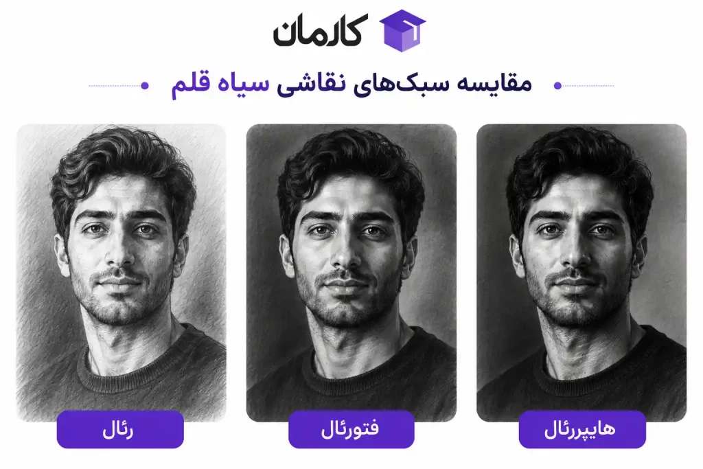 سبک های نقاشی سیاه قلم 